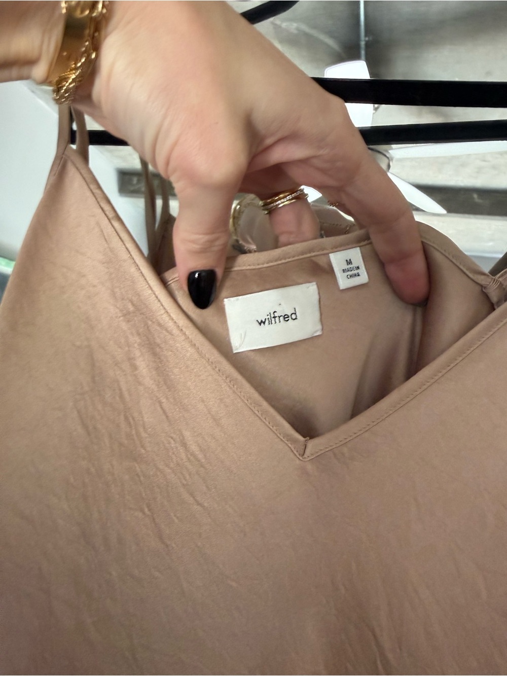 Wilfred Silky Champagne Slip Dress - Picture 5 of 7